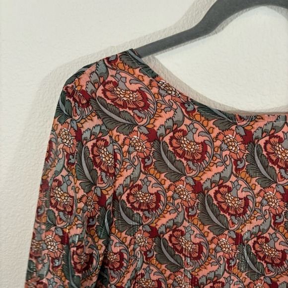 Buddy Love Short Mini Dress Sz S Long Sleeve Floral Romantic Open Back Spring - Picture 2 of 8